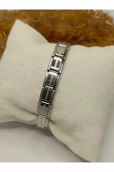 Braccialetto in acciaio, braccialetto elastico, Pandora italiana