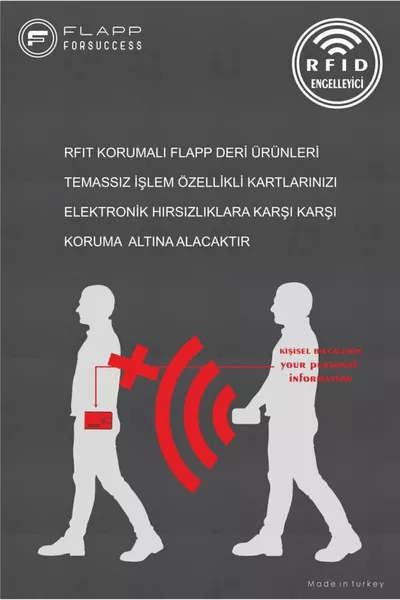 محفظة جلدية حقيقية باللون الأسود مطلية مضادة لتقنية RFID لحمل البطاقات