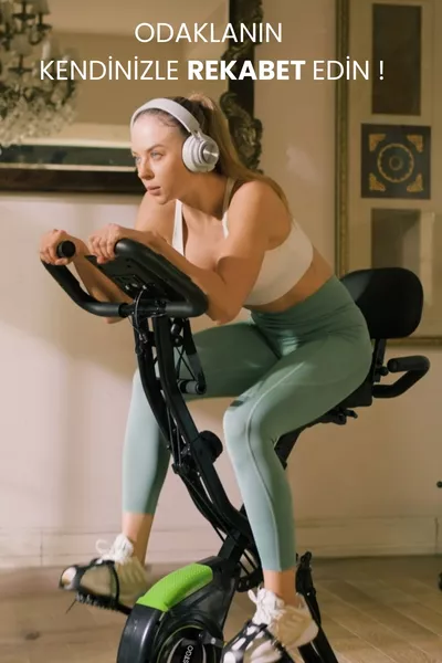 دراجة تمرين منزلية قابلة للطي بشاشة مغناطيسية