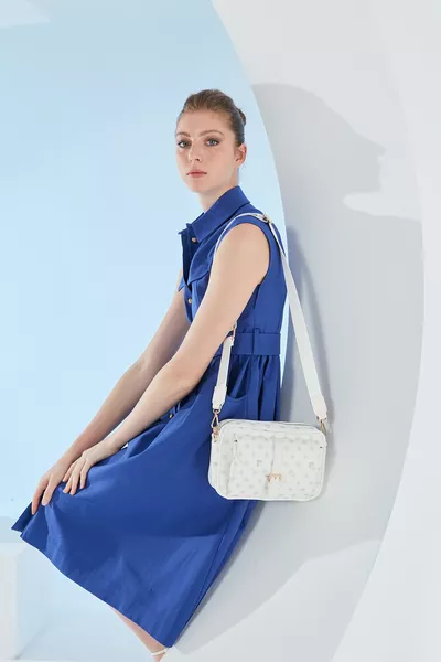 Sac à épaule pour femme Monogram blanc 