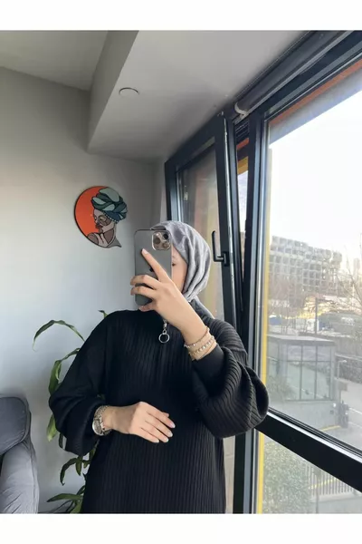 كبير الحجم فضفاض صالح سستة طوق مضلع تريكو الحجاب اللباس