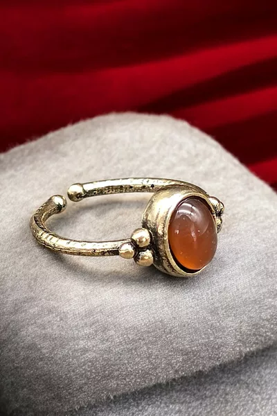 Copper Agate Elegant, Thin Design Trend Ring Adjustable (Gift, Daily, Outfit)