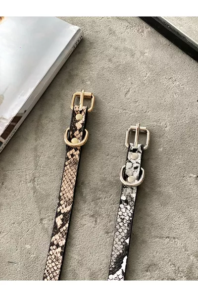Basic 2-Piece Set Snake Pattern Belt