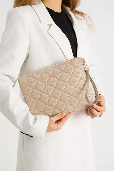 Clutchtas met nertsprint  cm