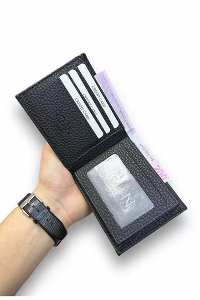 Веганский кожаный мужской кошелек! 9 отделений для карт, прозрачные отделения для удостоверений, отделение для бумажных денег