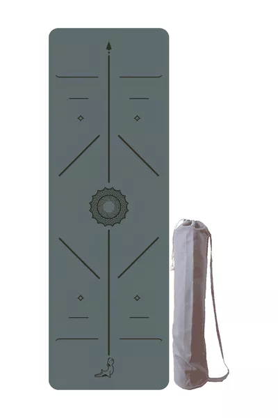 Focus Serisi Gri 4.1 mm Doğal Kauçuk Kaydırmaz Yoga Matı