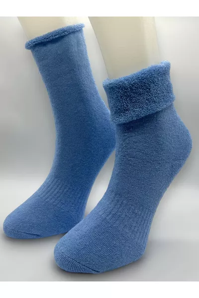 6 Paia di Calze Invernali da Donna, Spesse, Arricciate, Termiche Senza Elastico