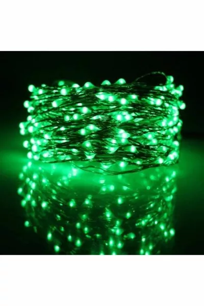 Новое поколение 3 метра -светодиодная зелёная гирлянда с фонариками