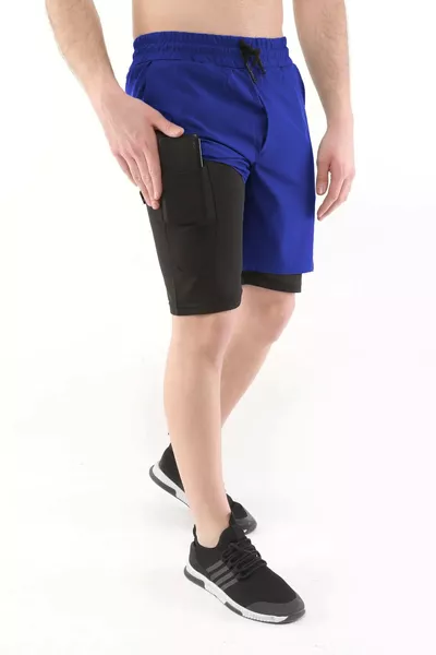 Ghassy Co. Short de sport pour hommes Running à séchage rapide Micropoly Entraînement Fitness Football en plein air