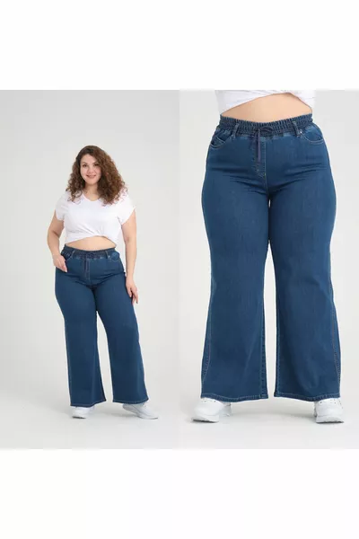 Elastic Wide-Leg Pants