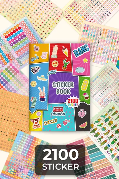 Sticker Book  Colorful Labels Bang