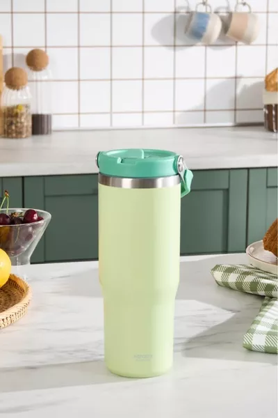 ترمس ستار آيس ستيل مقاوم للتسرب  مل بالنعناع