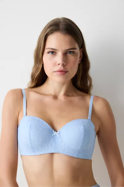 Lotus Lace Blue Bra