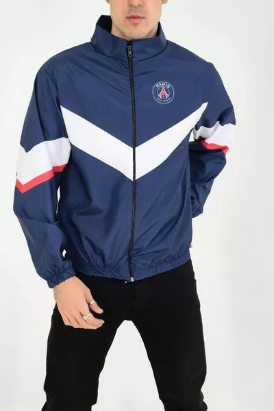 Imperméable à rayures imprimé Paris unisexe pour course d'entraînement et coupe-vent