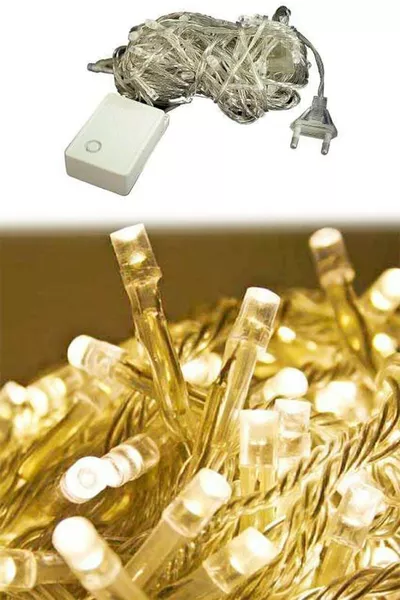 Guirlande lumineuse à  LED avec prise - Ampoule - Lampe décorative m Lumière du jour pour sapin de Noël