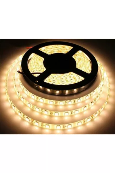 3-Chip Daglicht Ledstrip 5 m v Adapter Klaar voor Installatie Met Schakelaar Set