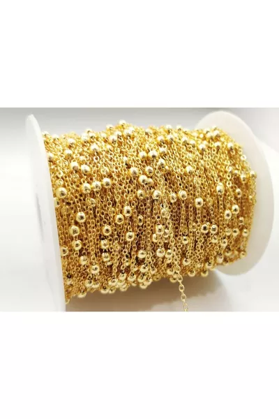 Браслет, ожерелье, цепочка для щиколотки 2 метра с лаковым покрытием (не темнеет)