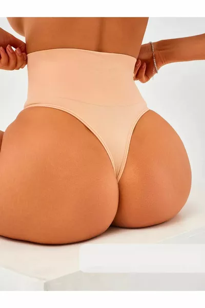 Montela High Waist String Panty Tummy Control Nude Color Model