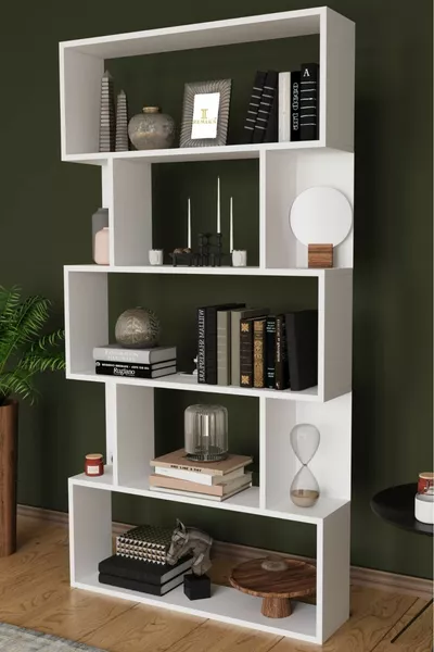 XL 6-Shelf Bookcase White