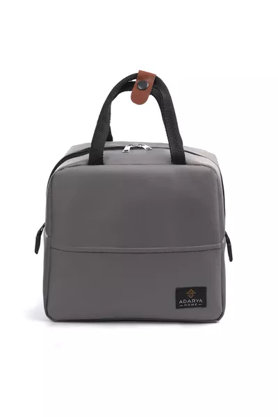 حقيبة نقل طعام 7 لتر حرارية للساخن والبارد، ترمس حراري للتخييم والنزهات، حقيبة تبريد مع فريزر (رمادي)