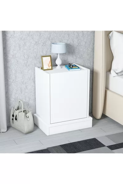 MoBiga Alen Nachttisch mit 2 Fächern und Schrank