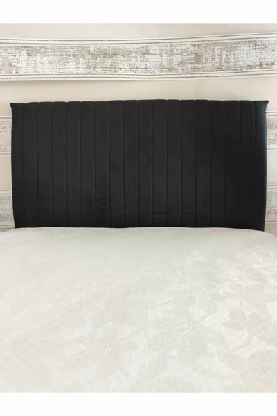 غطاء قماش لرأس السرير لتصميم سوني كتان، أسود، سم