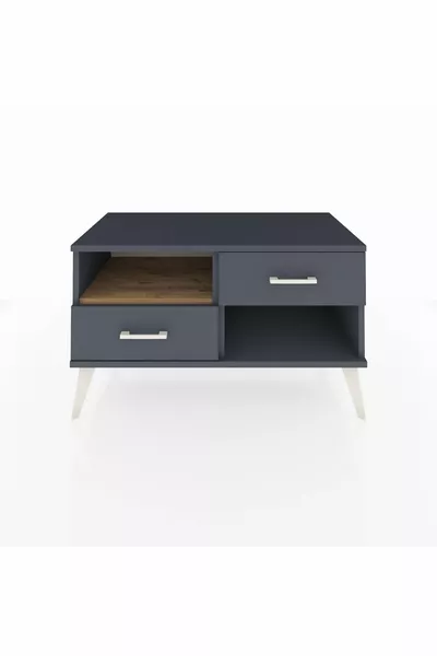 Hyperion Dresser Single Shelf 2 Drawers Anthracite-Pine/Anthracite