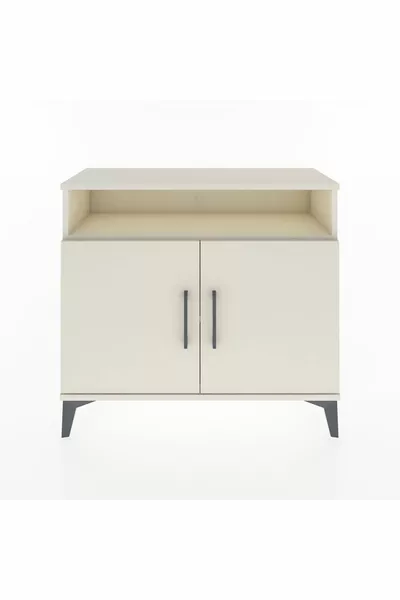 Arges Kommode mit 2 Regalen und 2 Türen, Mondstein-Mondstein