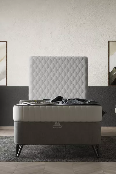 طقم سرير قماش فردي ProBasic (قاعدة السرير + رأس السرير + المرتبة)