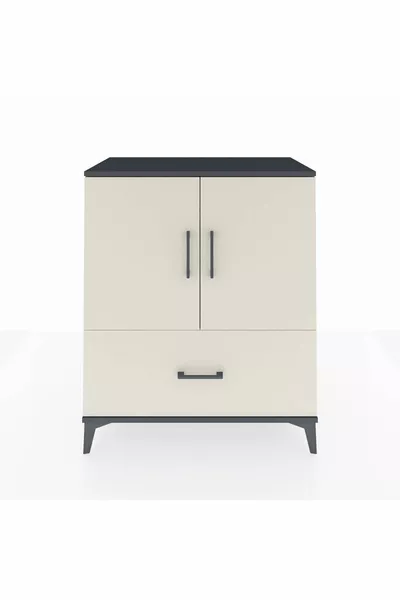 Hyperion Dressoir 2 Planken 1 Lade 2 Deuren Antraciet-Leisteen