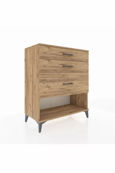 Hyperion Şifonyer 3 Çekmeceli  Çam-Çam