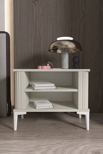 ليزا كومودينو مع رف - خزانة أدراج - طاولة جانبية - منظم