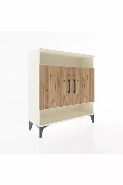 أرجيس دولاب 3 رفوف 2 أبواب حجر القمر-صنوبر