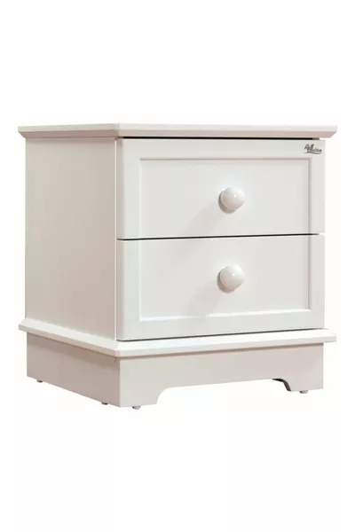 Classy White Youth Room Nightstand