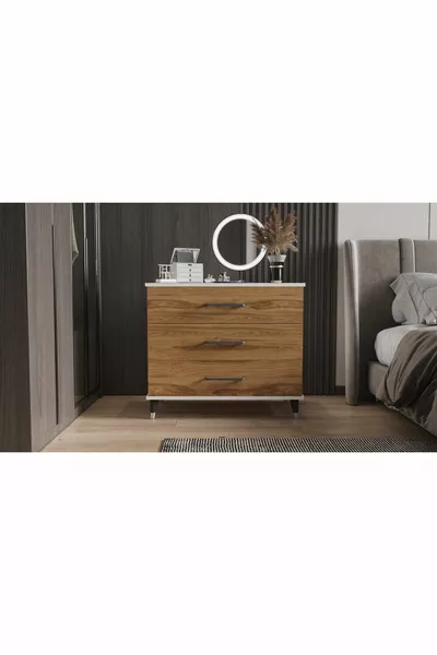 Dressoir met drie laden (GLANZWIT + UD)