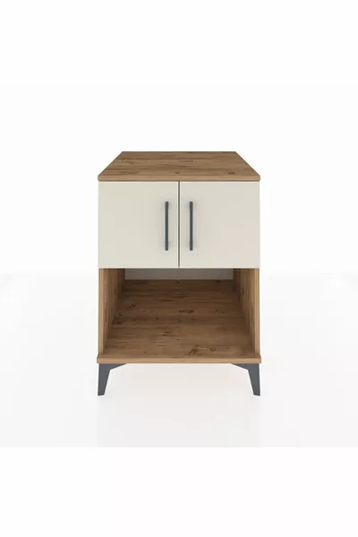 Kronos Nachtkastje 2 Planken 2 Deurtjes Den-Hout-Steen