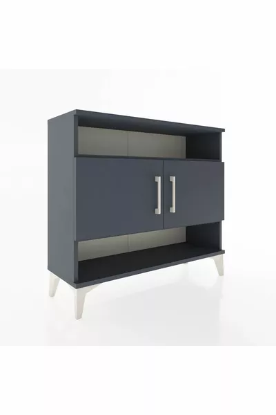 Arges Şifonyer 3 Raflı 2 Kapaklı  Antrasit-Antrasit