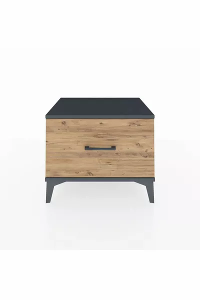 خزانة جانبية هايبيريون بصندوق واحد أنثراسايت-صنوبر