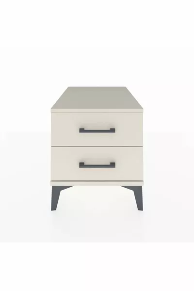 Кронос нощно шкафче с 2 чекмеджета Мъхово сиво-Мъхово сиво