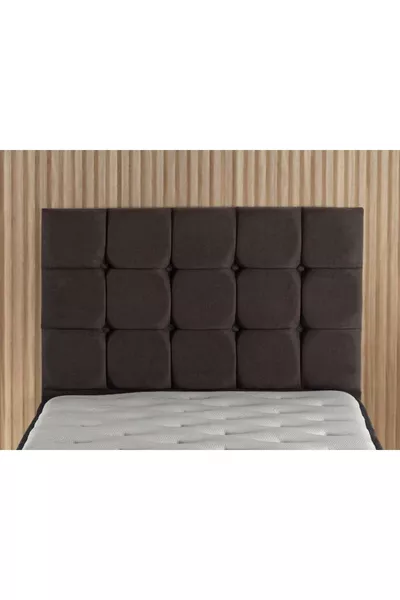 Tête de lit Niron Rama cm pour une personne, tissu Soho fumé