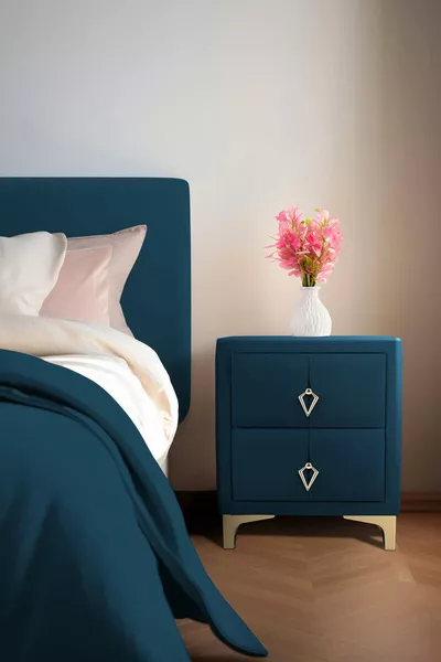 خزانة جانبية هارموني جولد، ذات درجين