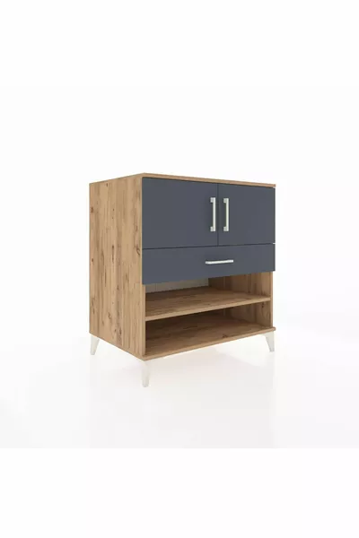 Kronos Dressoir 3 Planken 1 Lade 2 Deuren Den-Hout-Antraciet