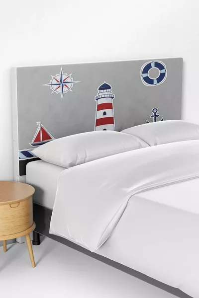 Children's Room Bed Base Headboard Cover with Sailor Pattern