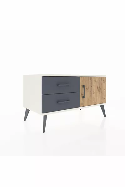 Hyperion Şifonyer Tek Raflı 2 Çekmeceli Tek Kapaklı  Aytaşı-Çam/Antrasit