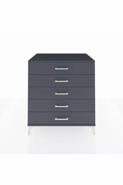 خزانة كرونوس ٥ أدراج أنثراسيت-أنثراسيت