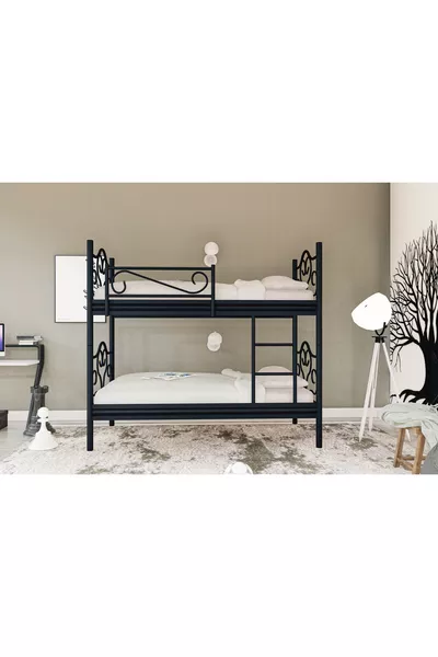 BUKHARA BUNK BED, BLACK, GM