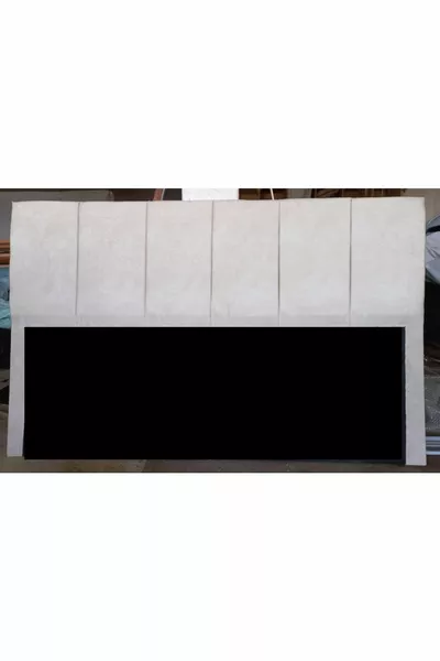 Tête de lit de base en nubuck crème