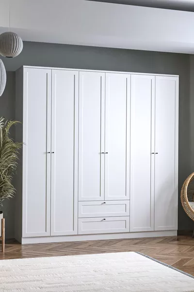 خزانة تيرا بستة أبواب ودرجين