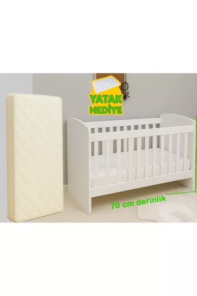 Люлеещо се дълбоко бебешко кошче с регулируема височина (с подаръчно легло)