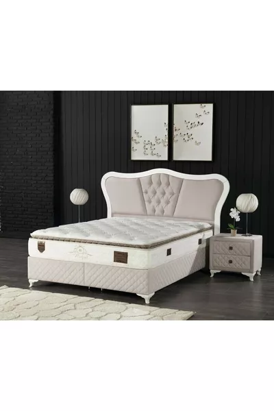 سرير لوفينا بقشرة الأرنب ريشة فائق مليء مع وسادة أرثوبيدية